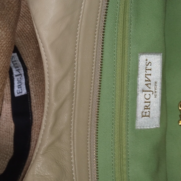 ERIC JAVITS SHOULDER BAG TAN LEATHER CHANEL DESIGN - Picture 5 of 11